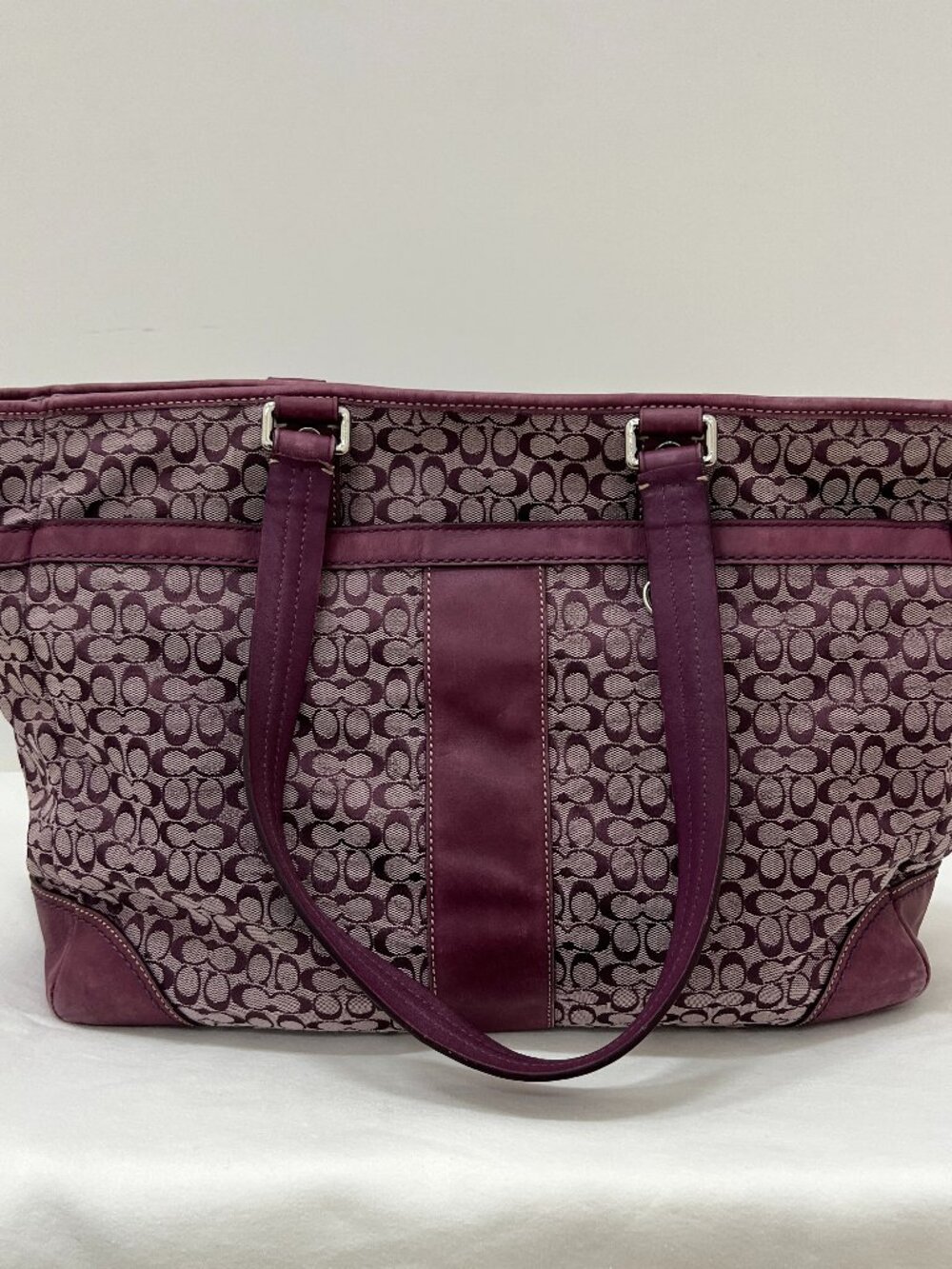 Coach Purple Voyager Tote Bag in Style F77156